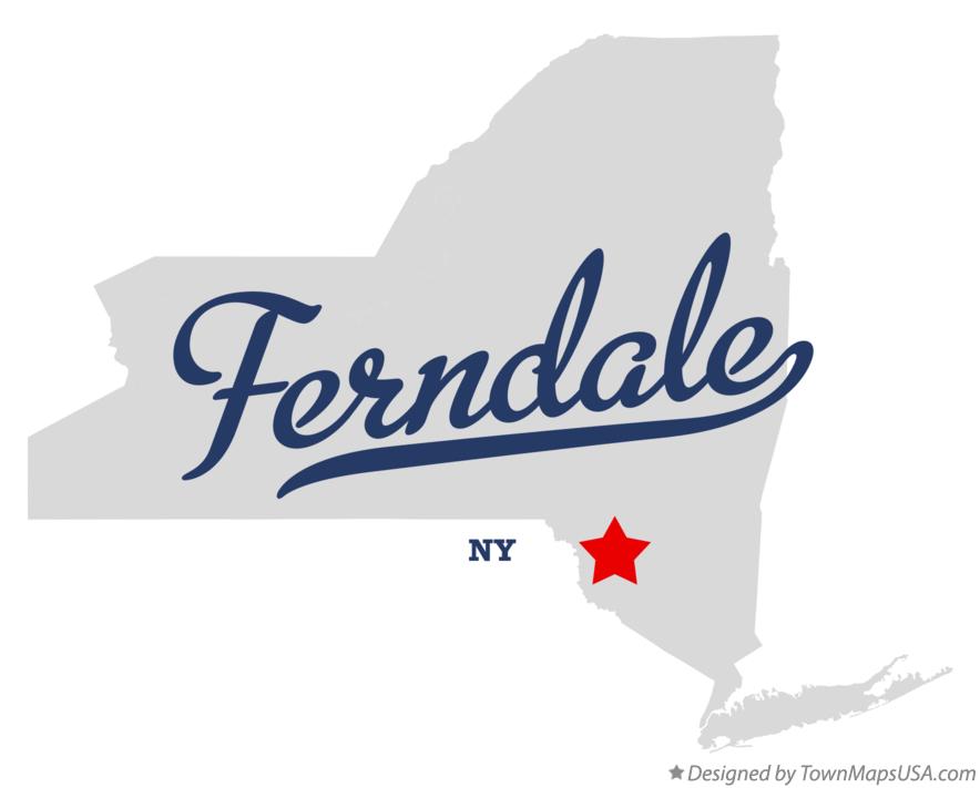 Map of Ferndale, NY, New York