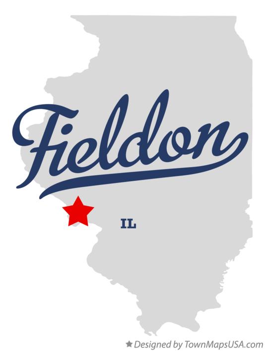 Map of Fieldon, IL, Illinois