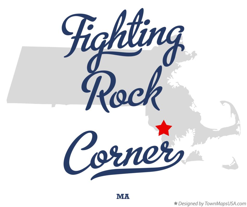 Map of Fighting Rock Corner, MA, Massachusetts