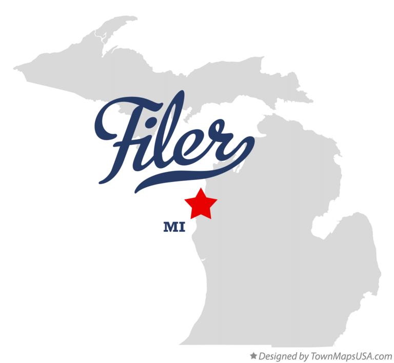Map of Filer, MI, Michigan