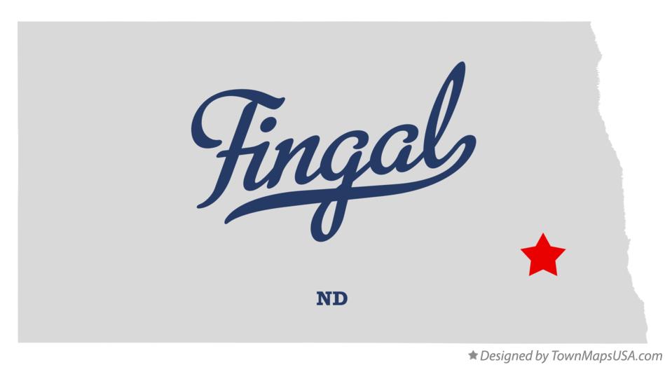 Map of Fingal, ND, North Dakota