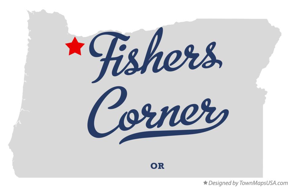 Map of Fishers Corner, OR, Oregon