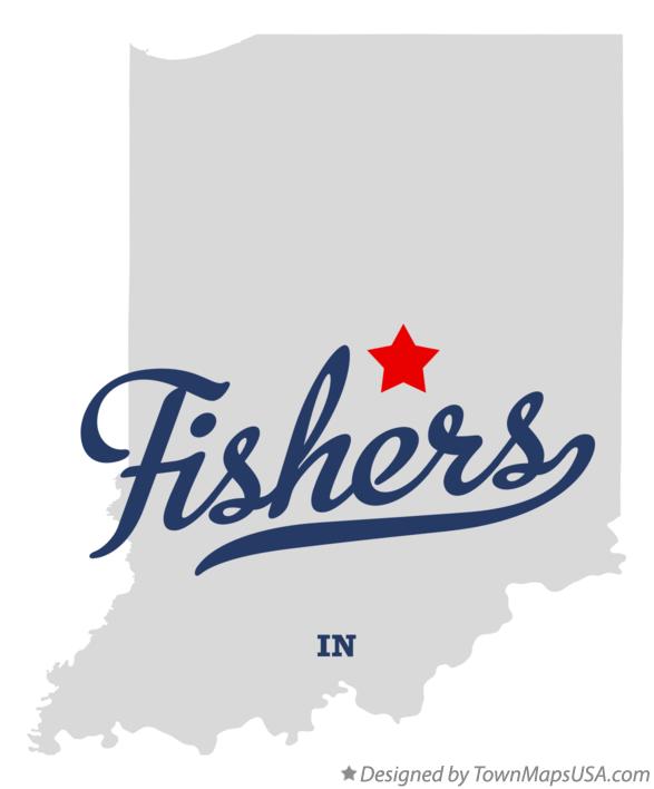 Map of Fishers, IN, Indiana