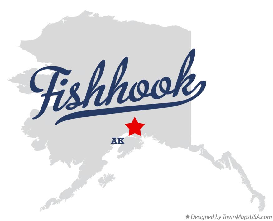 Map of Fishhook, AK, Alaska