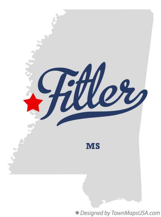 Map of Fitler, MS, Mississippi