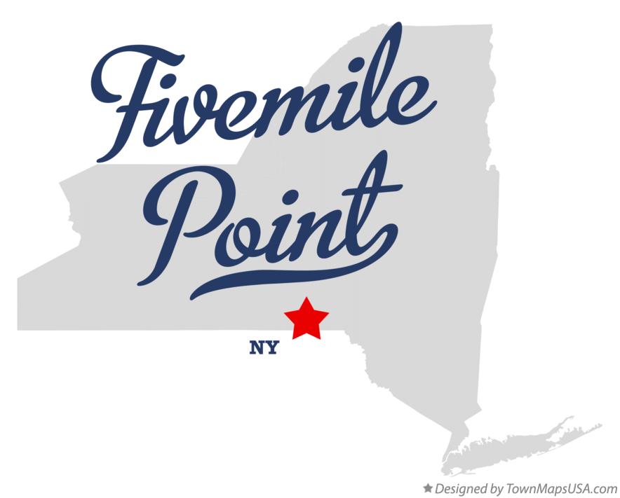 Map of Fivemile Point, NY, New York