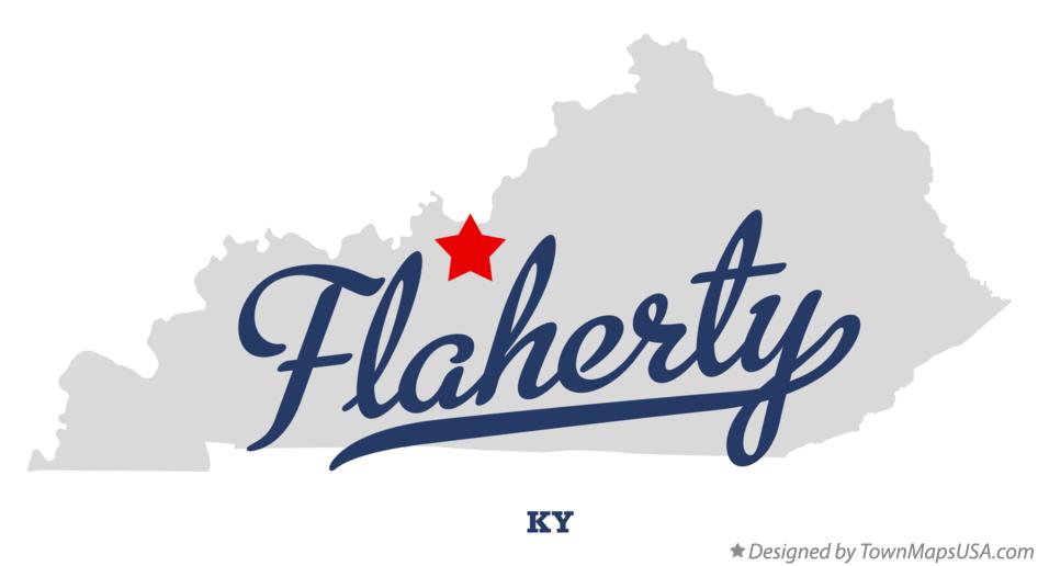 Map of Flaherty, KY, Kentucky