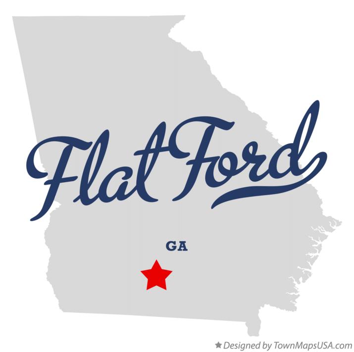 Map of Flat Ford, GA,