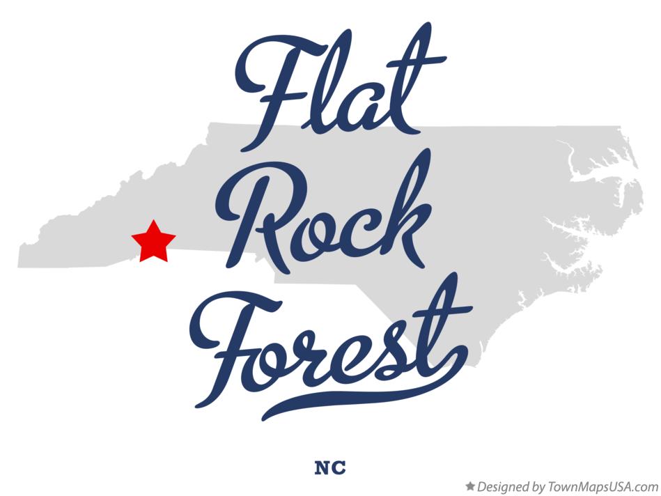 Map of Flat Rock Forest, NC, North Carolina
