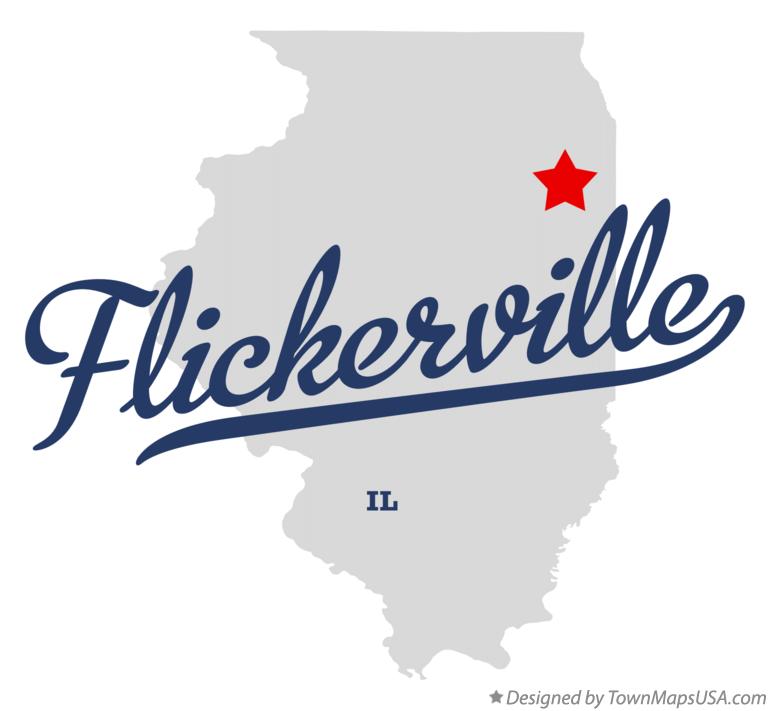 Map of Flickerville, IL, Illinois