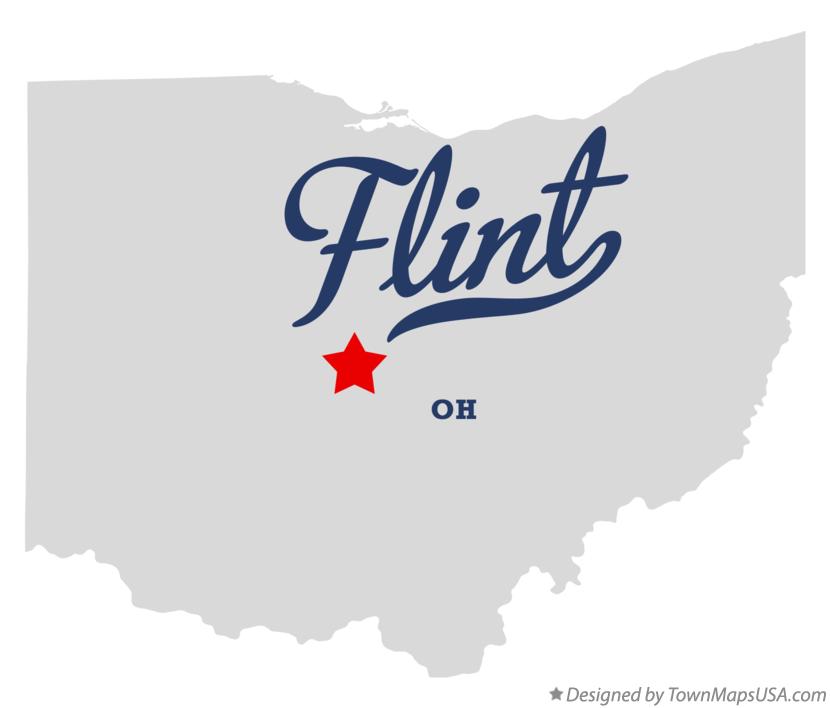 Map of Flint, OH, Ohio