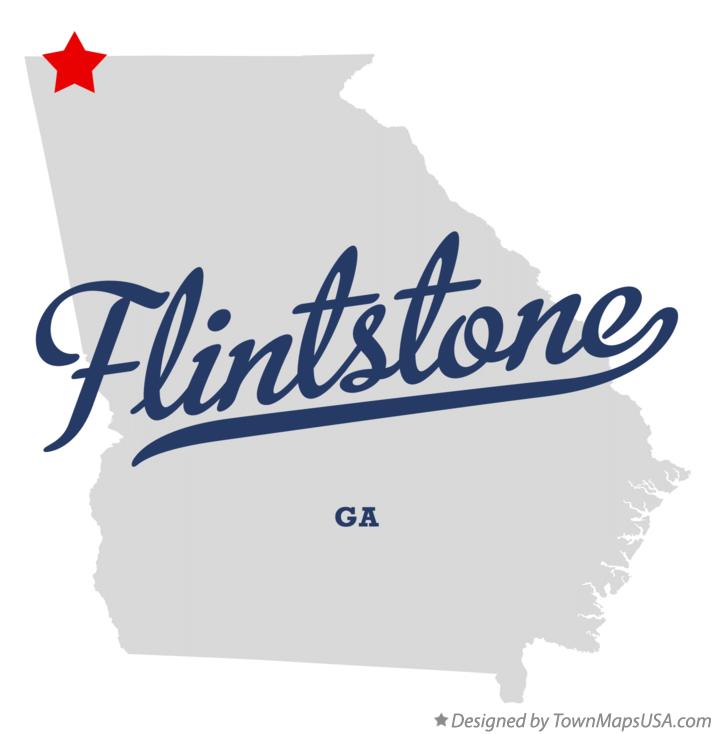 Map of Flintstone, GA,
