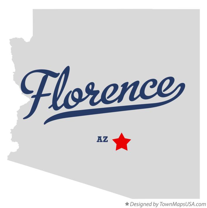 Map of Florence, AZ, Arizona