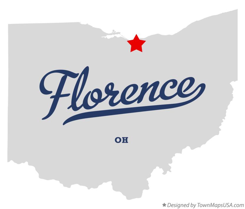 Map of Florence, Erie County, OH, Ohio