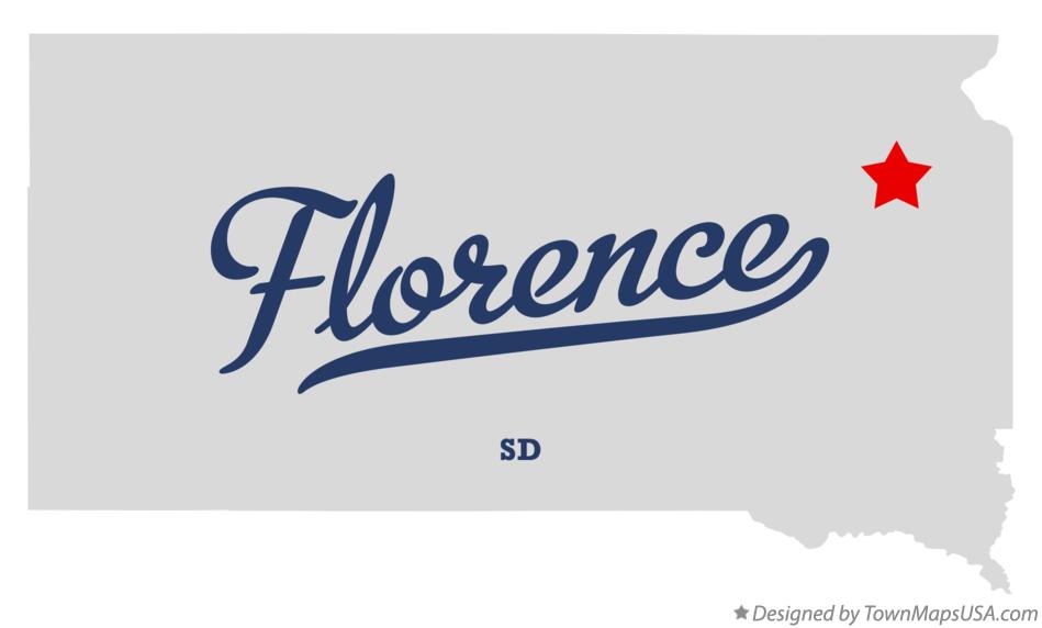 Map of Florence, Codington County, SD, South Dakota