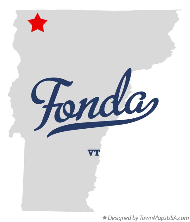 Map of Fonda, VT, Vermont