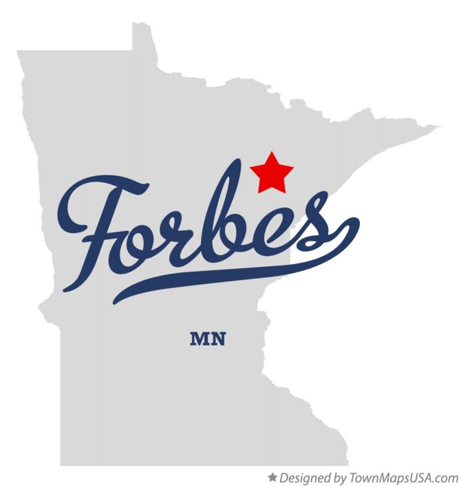 Map of Forbes, MN, Minnesota
