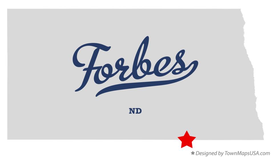 Map of Forbes, ND, North Dakota