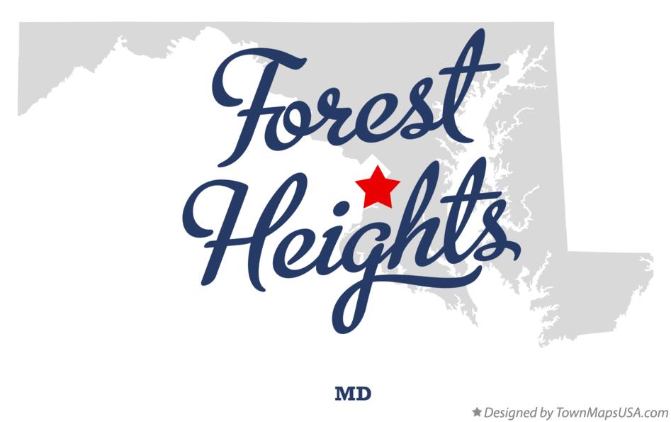 Map of Forest Heights, MD, Maryland