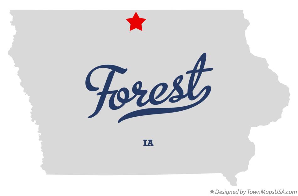 Map of Forest, IA, Iowa
