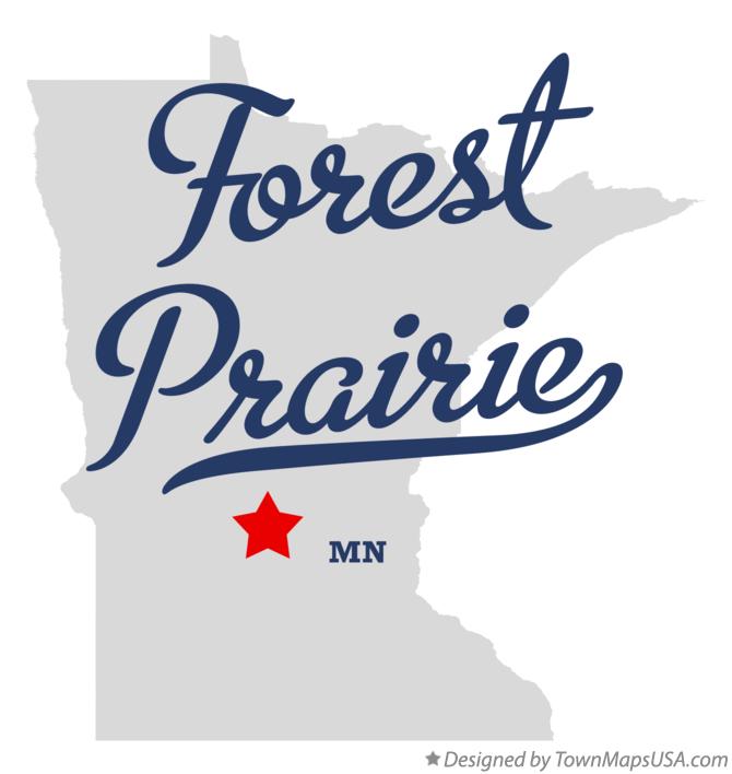 Map of Forest Prairie, MN, Minnesota