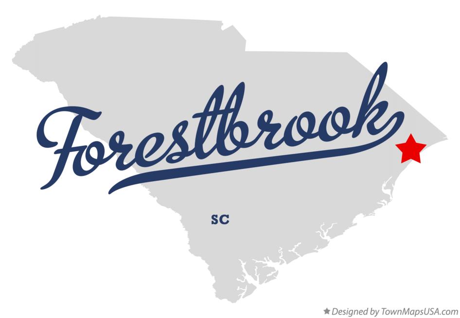 Map of Forestbrook, SC, South Carolina