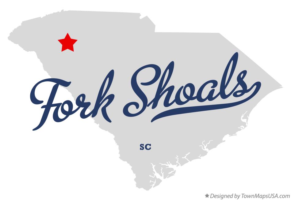 Map of Fork Shoals, SC, South Carolina