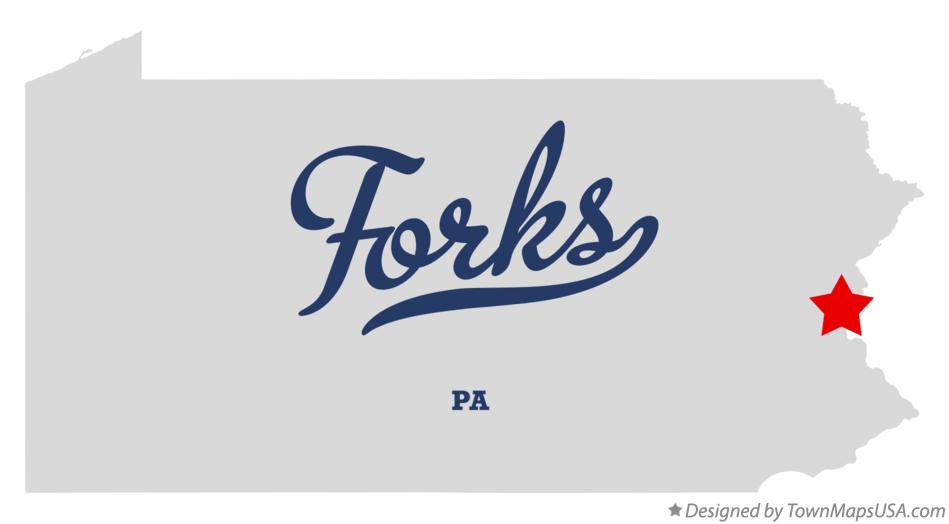 Map of Forks, Northampton County, PA, Pennsylvania