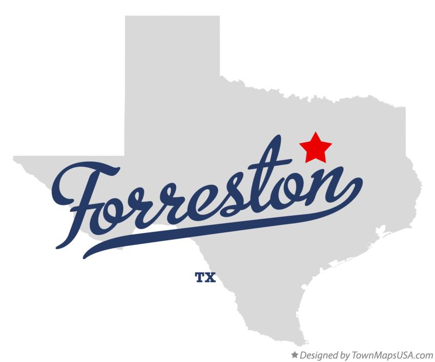 Map of Forreston, TX, Texas