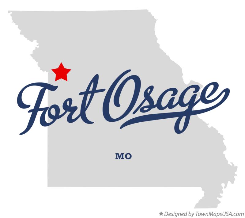 Map of Fort Osage, MO, Missouri