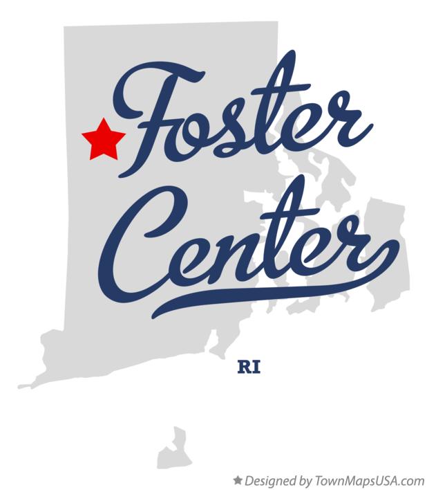 Map of Foster Center, RI, Rhode Island