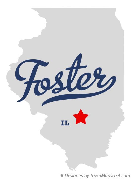 Map of Foster, Marion County, IL, Illinois
