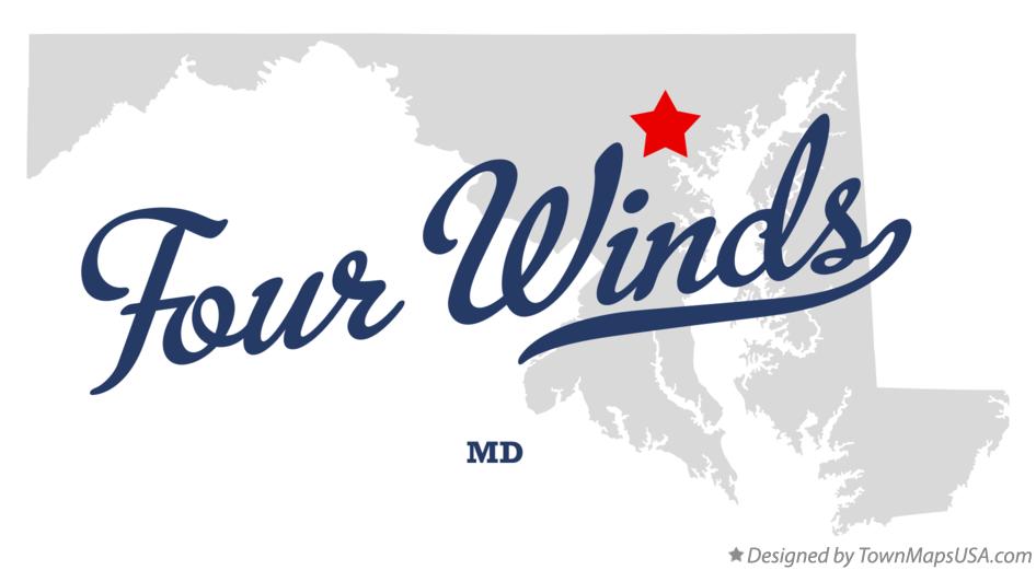 Map of Four Winds, MD, Maryland
