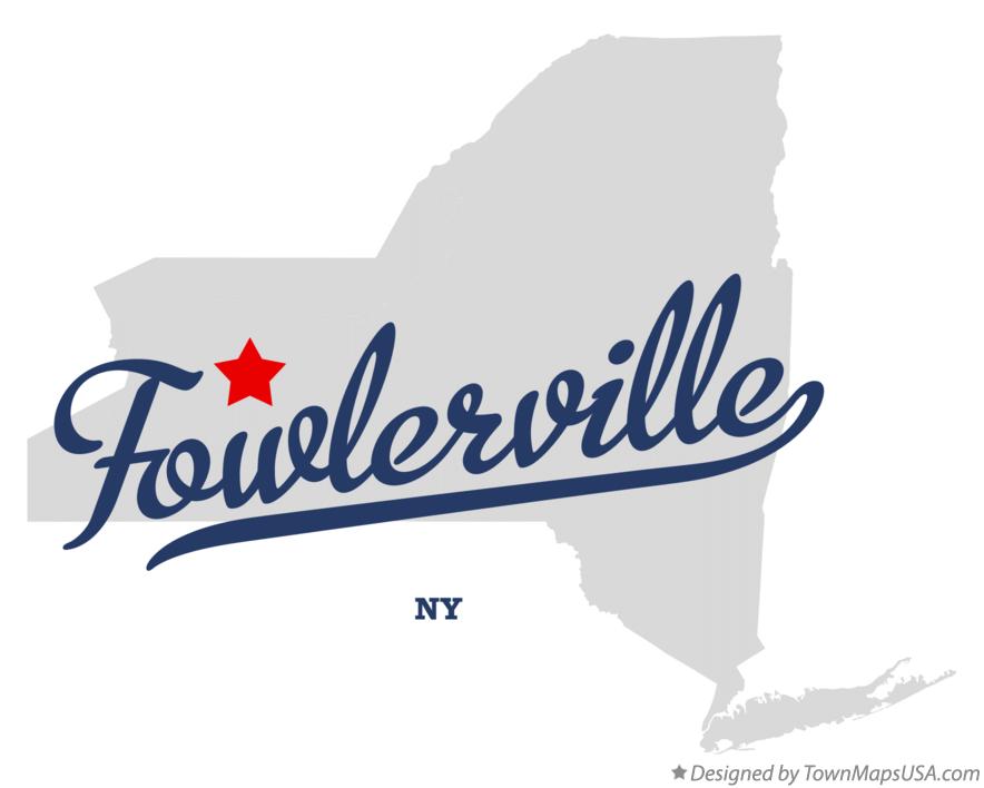 Map of Fowlerville, Livingston County, NY, New York