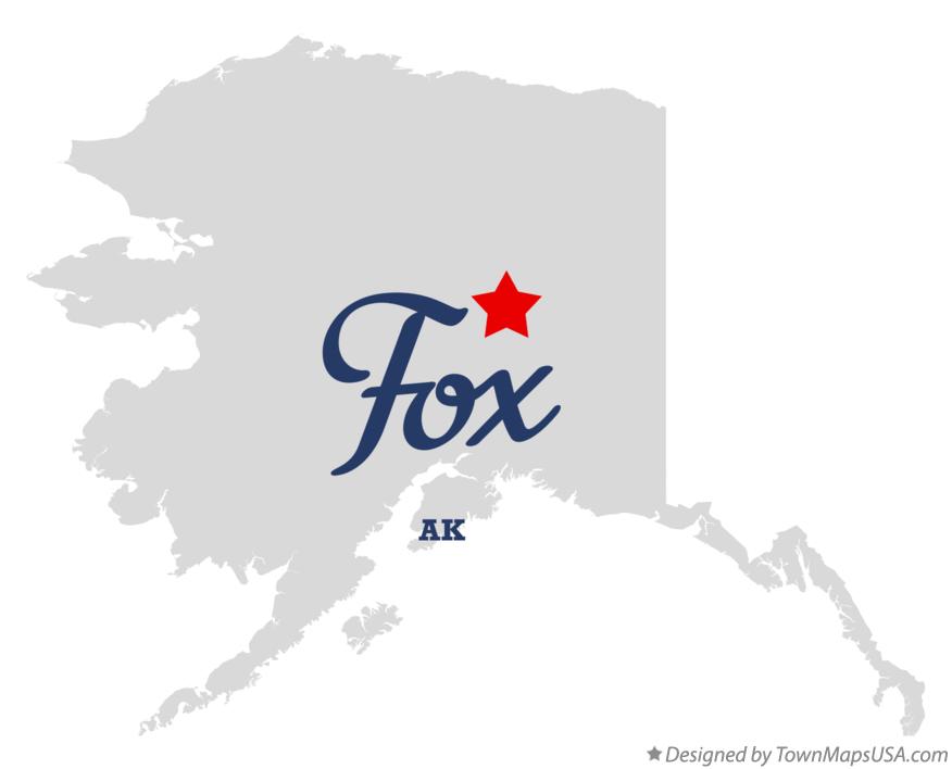 Map of Fox, AK, Alaska