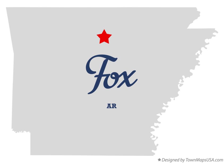 Map of Fox, AR, Arkansas