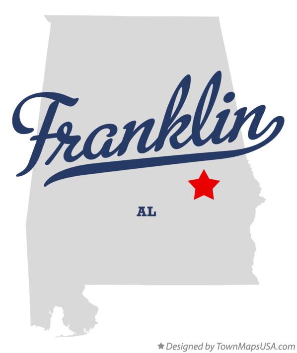 Map of Franklin, AL, Alabama