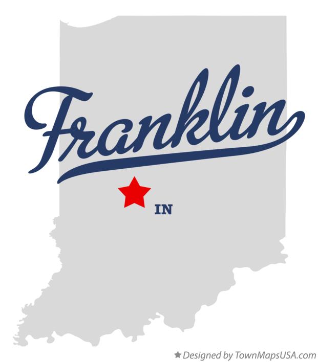 Map of Franklin, Hendricks County, IN, Indiana