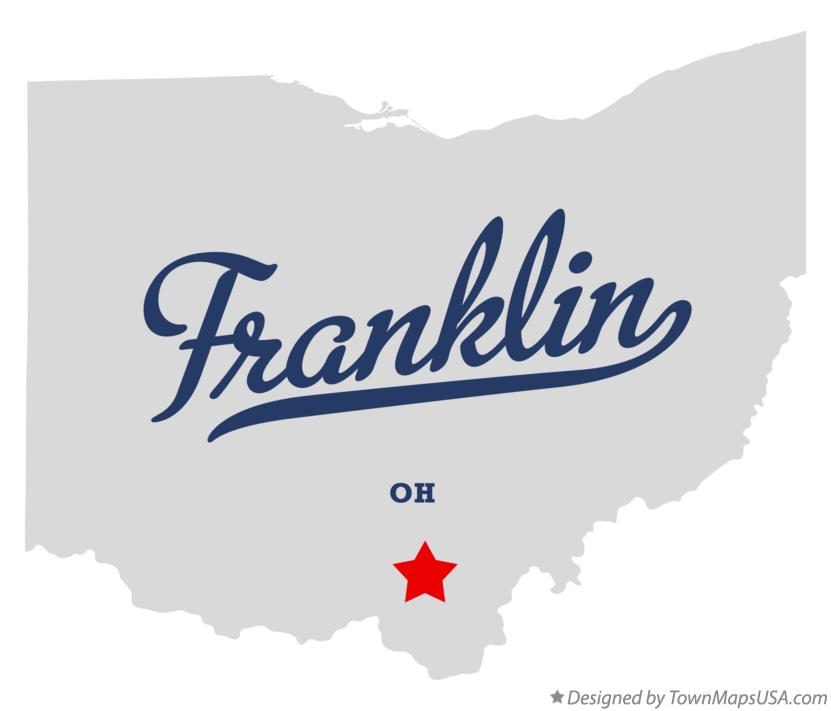 Map of Franklin, Jackson County, OH, Ohio