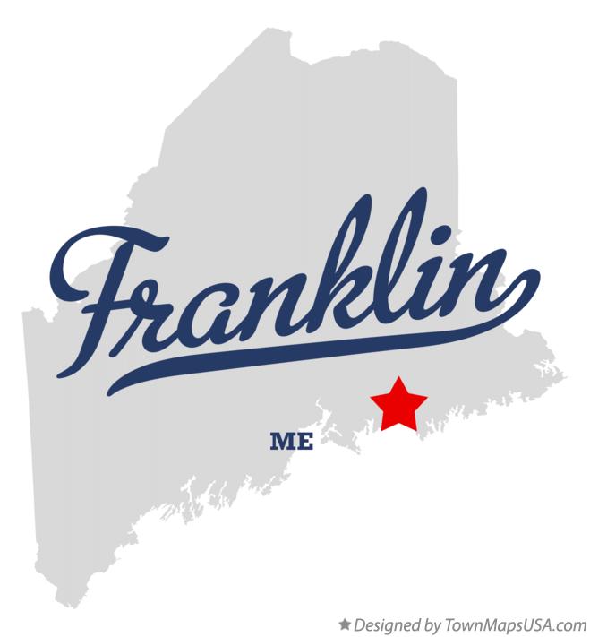 Map of Franklin, ME, Maine