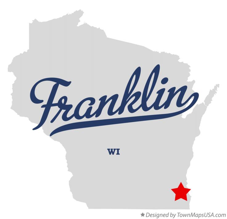 Map of Franklin, Milwaukee County, WI, Wisconsin