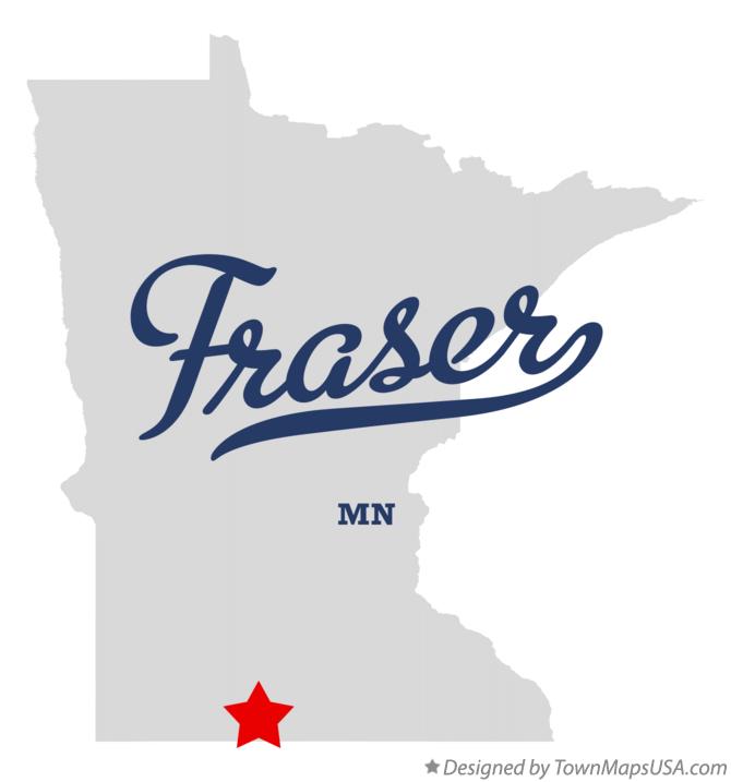 Map of Fraser, MN, Minnesota