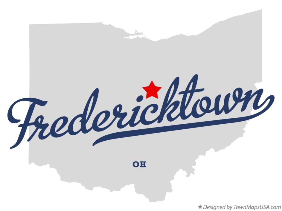 Map of Fredericktown, OH, Ohio