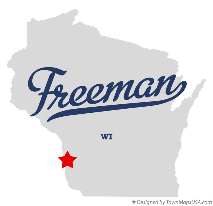 Map of Freeman, WI, Wisconsin