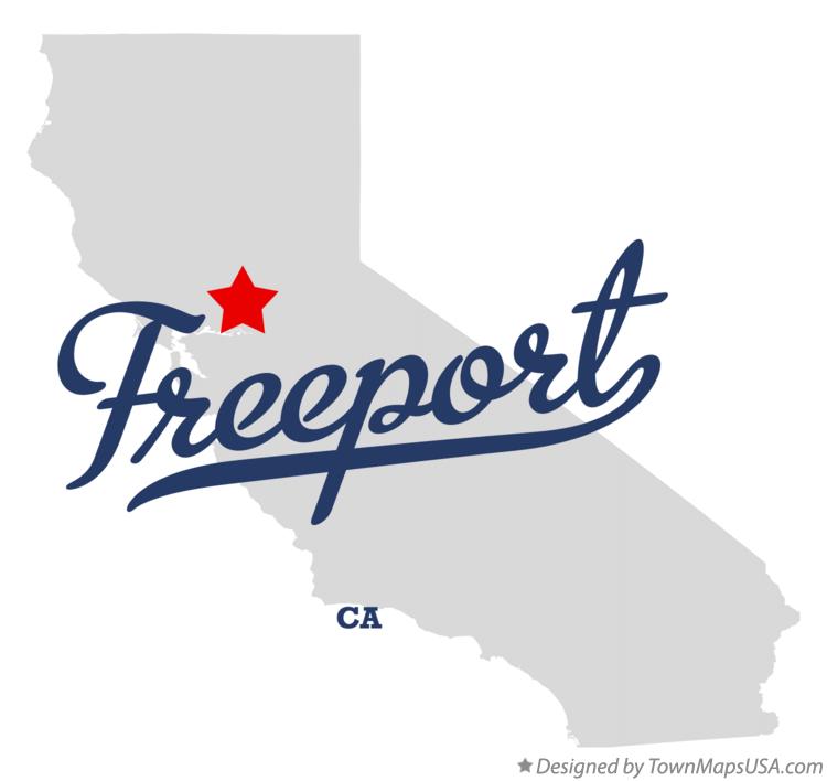 Map of Freeport, CA, California