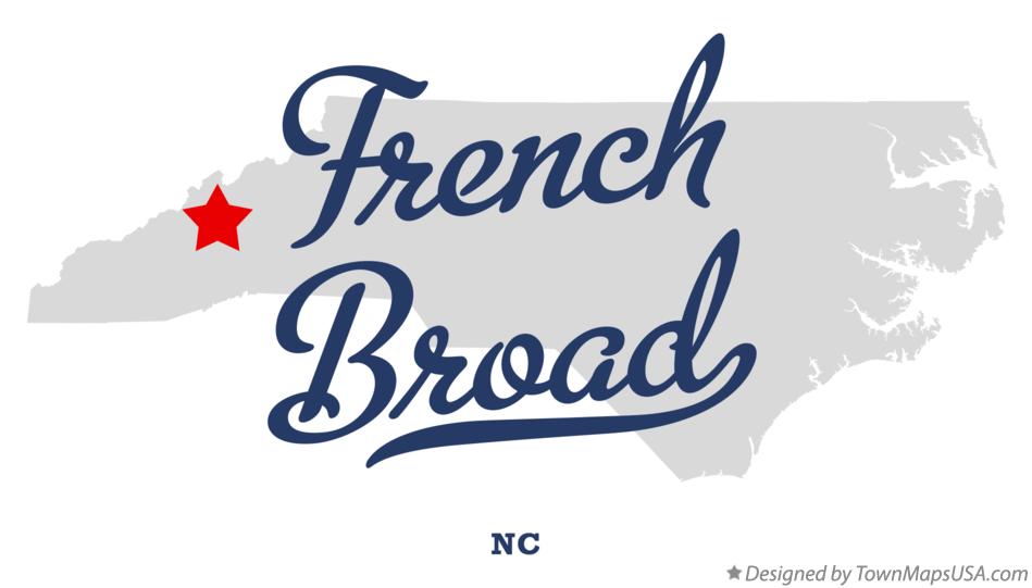Map of French Broad, NC, North Carolina