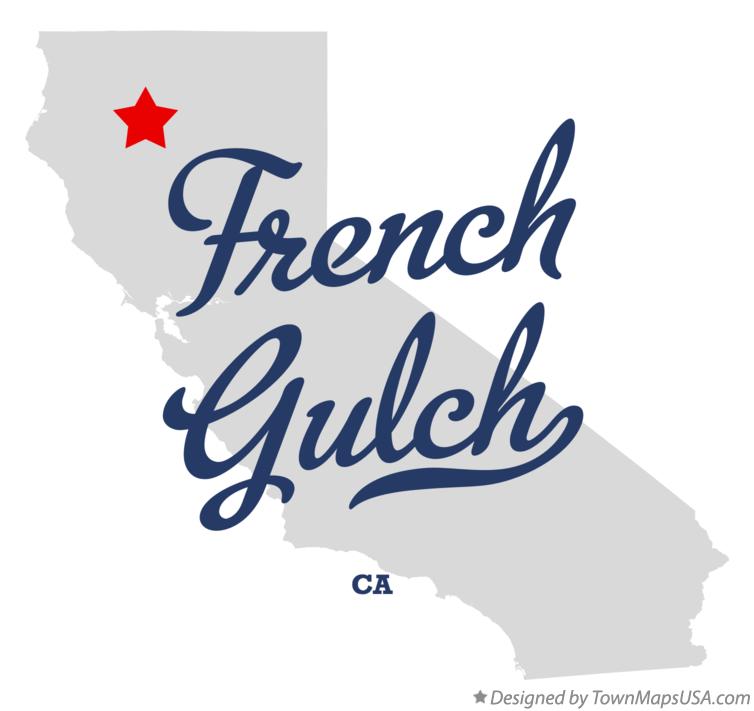 Map of French Gulch, CA, California