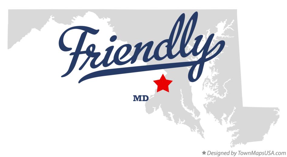 Map of Friendly, MD, Maryland