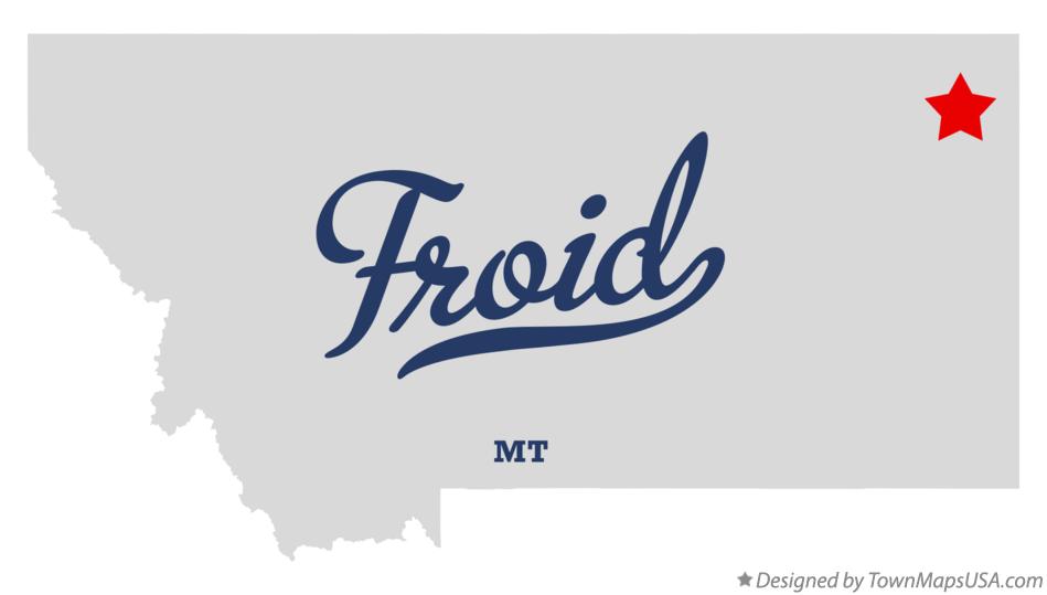 Map of Froid, MT, Montana
