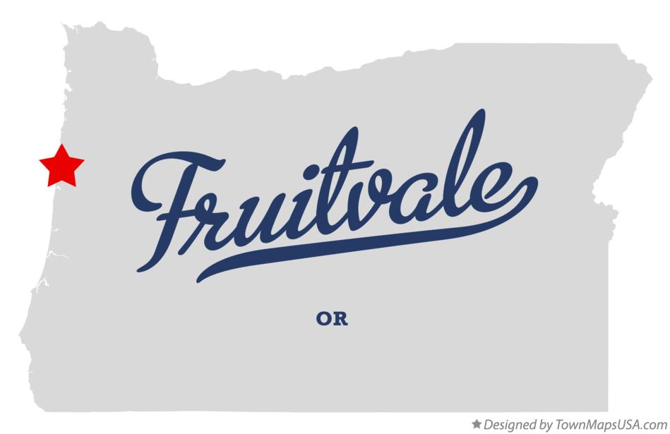 Map of Fruitvale, OR, Oregon